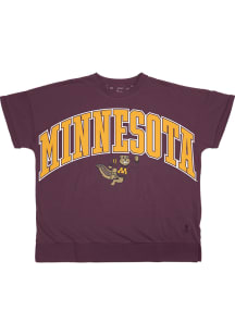 Pressbox Minnesota Golden Gophers Womens Maroon Janise Short Sleeve T-Shirt