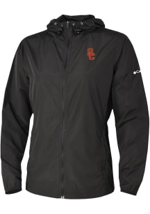 Columbia USC Trojans Womens Black Heat Seal Prodigy Light Weight Jacket
