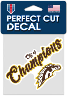 Western Michigan Broncos 4x4 City of Champions Auto Decal - Brown