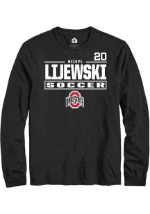 Rileyl Lijewski Ohio State Buckeyes Black NIL Stacked Box Long Sleeve Player T Shirt