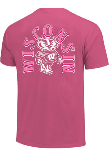 Wisconsin Badgers Womens Pink Team Arch Short Sleeve T-Shirt