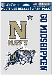 Navy Midshipmen Triple Pack Auto Decal - Navy Blue
