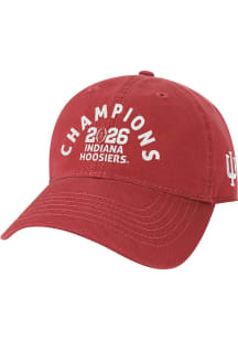 Legacy Indiana Hoosiers 2026 National Champs EZA Twill Adjustable Hat - Red