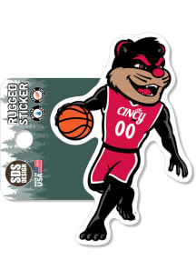 Cincinnati Bearcats 3.5" Basketball Bearcat Rugged Stickers - Red