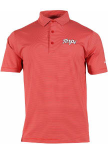 Columbia Maryland Terrapins Mens Red Double Hit Short Sleeve Polo