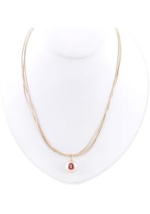 Ohio State Buckeyes Pearl Logo Necklace