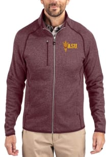 Cutter and Buck Arizona State Sun Devils Mens Maroon Mainsail Medium Weight Jacket