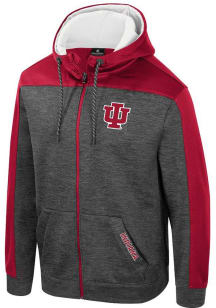 Colosseum Indiana Hoosiers Mens Grey Chester Long Sleeve Zip