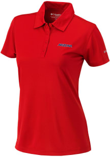 Columbia Arizona Wildcats Womens Red Heat Seal Birdie Short Sleeve Polo Shirt
