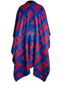 Buffalo Bills Wearable Raschel Throw Blanket - Navy Blue