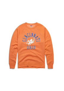 Homage FC Cincinnati Mens Orange Arch Crewneck Long Sleeve Fashion Sweatshirt