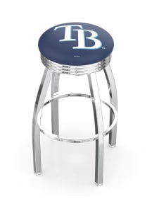 Tampa Bay Rays 3 Ring Chrome Seat Pub Stool - Silver