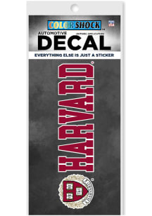 Harvard Crimson Logo with Veritas Shield Auto Decal - Crimson