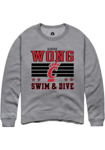 Benson Wong Cincinnati Bearcats Mens Grey NIL Striped Player Crew