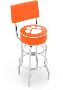 Clemson Tigers Double-Ring Swivel with Back Pub Stool - Black