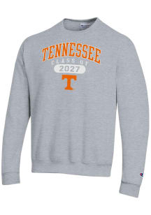 Champion Tennessee Volunteers Mens Grey Class of 2027 Powerblend Long Sleeve Crew Sweatshirt