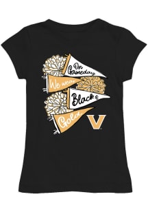 Vive La Fete Vanderbilt Commodores Girls Black Lexie Short Sleeve Tee