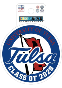 Tulsa Golden Hurricane 3" Class of 2029 Stickers - Blue