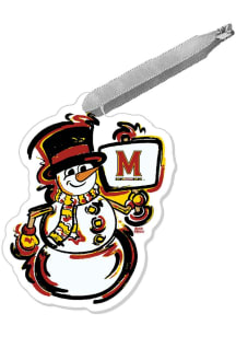 Maryland Terrapins Justin Patten Snowman Ornament - Red