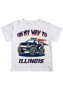 Vive La Fete Illinois Fighting Illini Infant On My Way Short Sleeve T-Shirt White