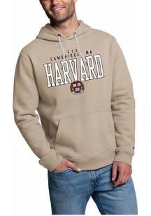 Harvard Crimson Mens Khaki Est.1636 Long Sleeve Hoodie