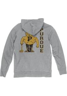 Blue 84 Purdue Boilermakers Mens Grey Front Back Laguna Long Sleeve Full Zip Jacket