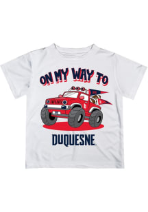 Vive La Fete Duquesne Dukes Toddler White On My Way Short Sleeve T-Shirt