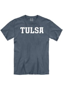 Tulsa Golden Hurricane Blue Tulsa Wordmark Short Sleeve T Shirt