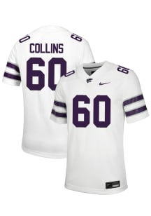 Keegan Collins  Nike K-State Wildcats White NIL Name And Number Football Jersey