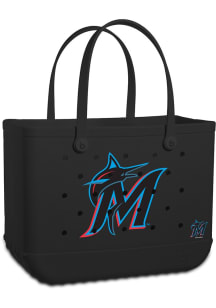 Miami Marlins Black Large Bogg Bag Tote