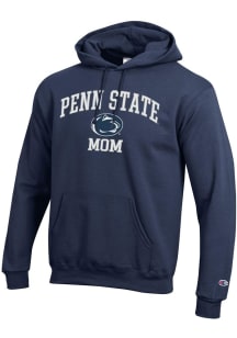 Champion Penn State Nittany Lions Mens Navy Blue Mom Powerblend Long Sleeve Hoodie