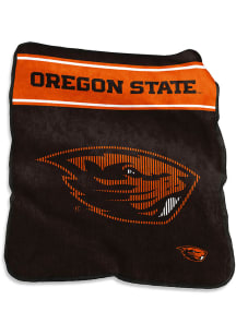 Oregon State Beavers Masked 60x80 Raschel Throw Blanket - Black