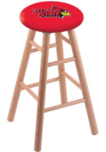Illinois State Redbirds Round Cushion Oak Pub Stool - Brown