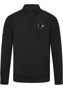 Levelwear Philadelphia Flyers Mens Black Upright 3D Embroidered Patch Long Sleeve Qtr Zip Pullover