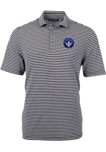 Cutter and Buck Montreal Impact Black Virtue Eco Pique Stripe Big and Tall Polo