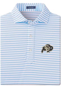 Turtleson Colorado Buffaloes Mens Light Blue Gus Short Sleeve Fashion Polo
