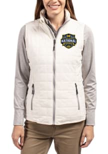 Cutter and Buck Michigan Wolverines Womens White 2026 MBB Champions Rainier PrimaLoft Vest