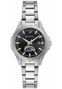 Bulova Kent State Golden Flashes Sport Stainless Steel Womens Watch