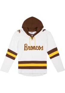 Homefield Western Michigan Broncos Mens White Script Hockey Fashion Hood