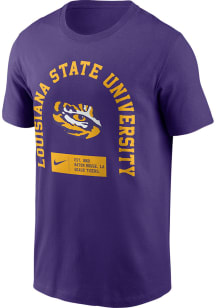Nike LSU Tigers Purple Seasonal Front Back Short Sleeve T Shirt