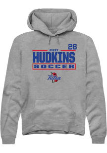 Avery Hudkins Tulsa Golden Hurricane Mens Graphite NIL Stacked Box Player Hood