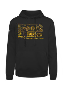 Levelwear Boston Bruins Mens Black Podium Campaign Long Sleeve Hoodie