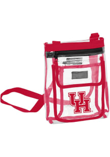 Logo Brands Houston Cougars Red Crossbody Tote Clear Bag