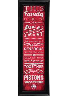 Detroit Pistons 6x20 inch Family Cheer Sign - Blue