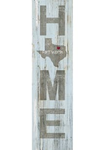 Dallas Ft Worth State 5.5x20 inch White Wash Plaque