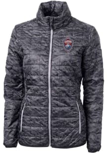 Cutter and Buck Colorado Rapids Womens Black Rainier PrimaLoft Printed Filled Jacket