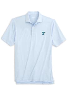 Johnnie O St Louis Blues Mens Light Blue Lyndonn Short Sleeve Fashion Polo