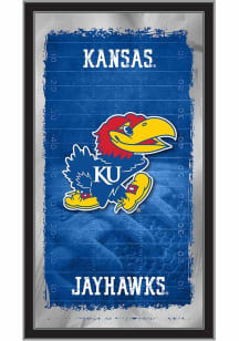 Kansas Jayhawks Football Hanging Back Bar Mirror