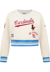 Pro Standard St Louis Cardinals Girls White Retro Classics Long Sleeve T-Shirt