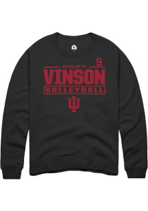 Charlotte Vinson Indiana Hoosiers Mens Black NIL Stacked Box Player Crew